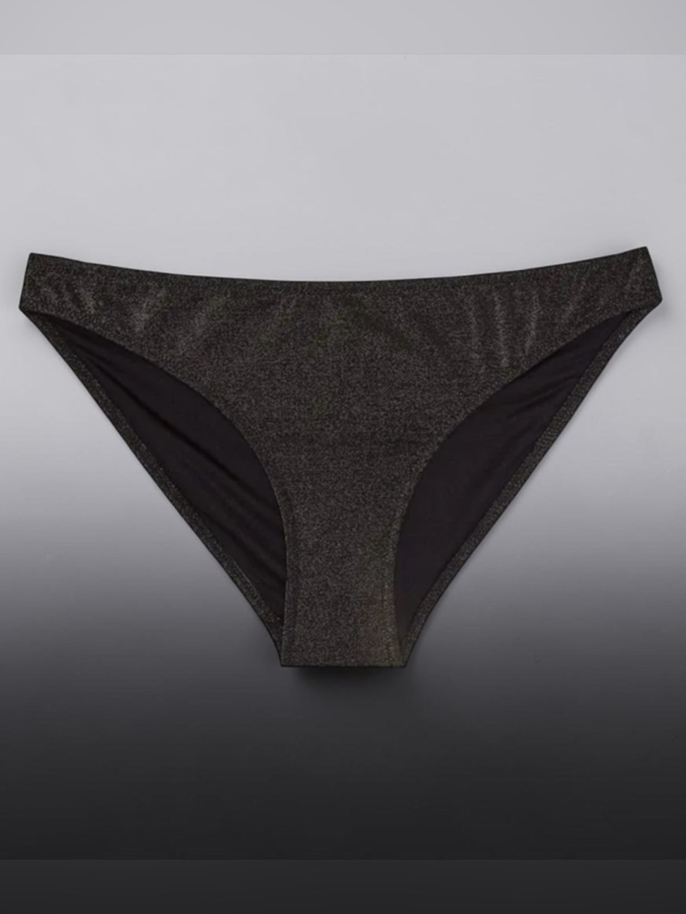 Reiss Adina Metallic Charcoal Gold Sparkle Low-Rise Bikini Bottom - Size 4✨ - Picture 7 of 8